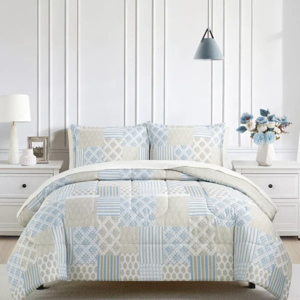 Macy's Patchwork Reversible 3-Pc. Comforter Sets Only $19.99 any size