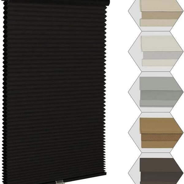 Cordless Blackout Window Blinds & Shades Pull Down Room Darkening Window