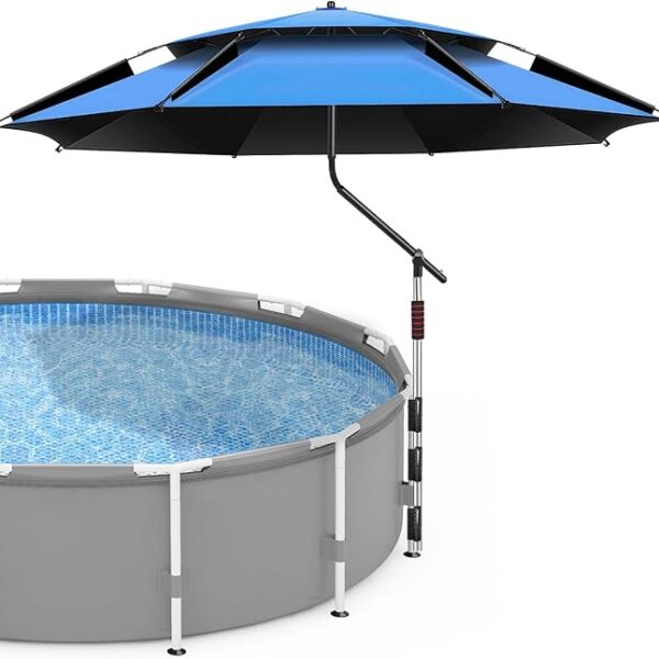 Adjustable Poolside Umbrella & Pool Sun Shade,