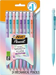 Xtra-Smooth Pastel Mechanical Pencils with Erasers