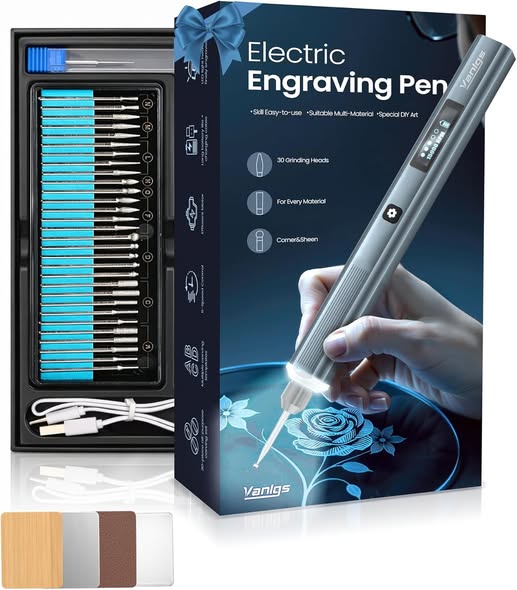 Cordless Engraving Pen with 31-Piece Etching Kit