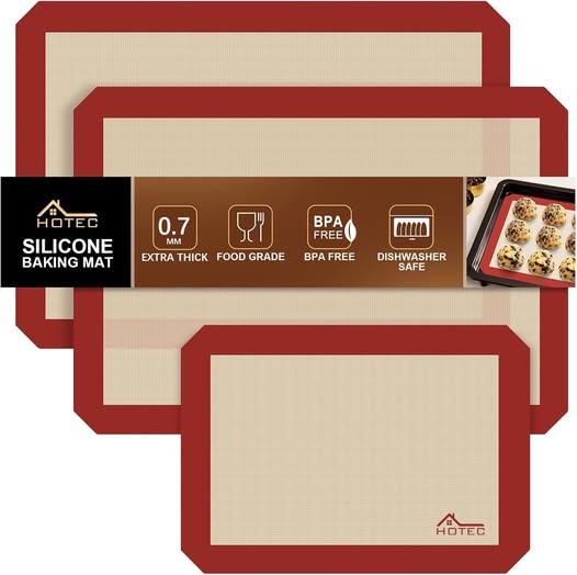 3-Pack Reusable Silicone Baking Mats