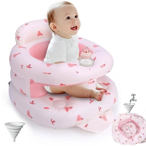 Inflatable Baby Support Seat with Built-In Air Pump