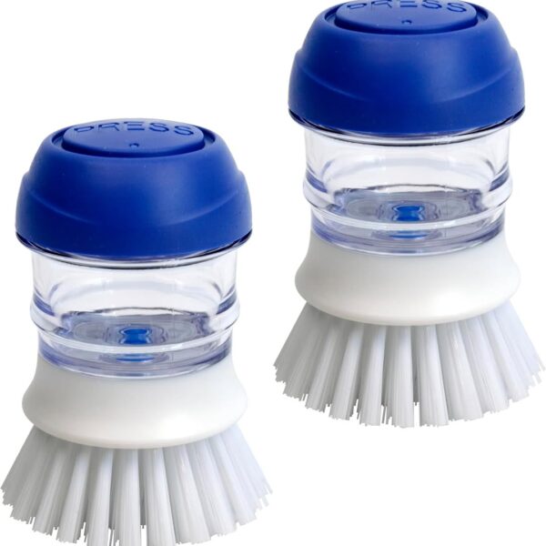 2-Pack Dish Brush with Soap Dispenser
