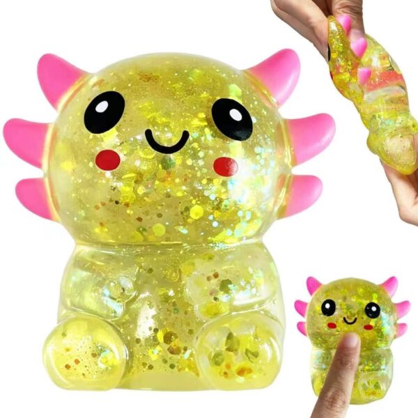 Axolotl Squishy Stress Ball (Yellow)