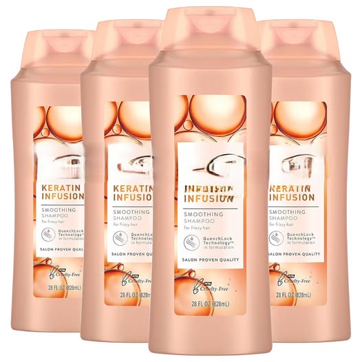 Professionals Keratin Infusion Smoothing Shampoo for Dry Hair, Pack of 4