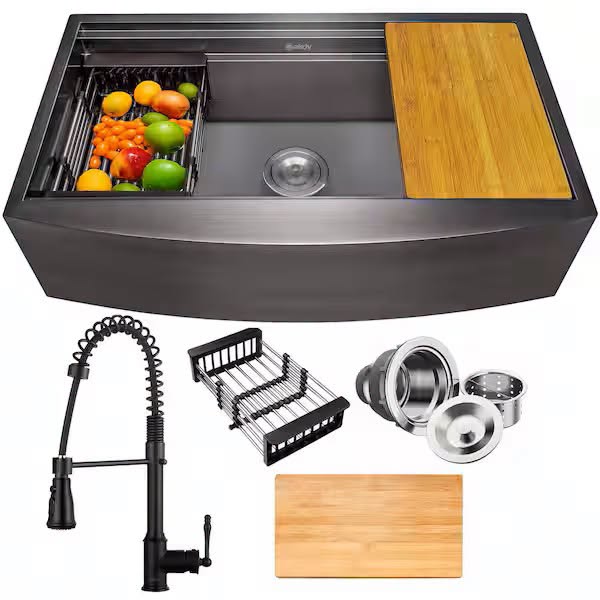 All-in-One Matte Black Finished Stainless Steel