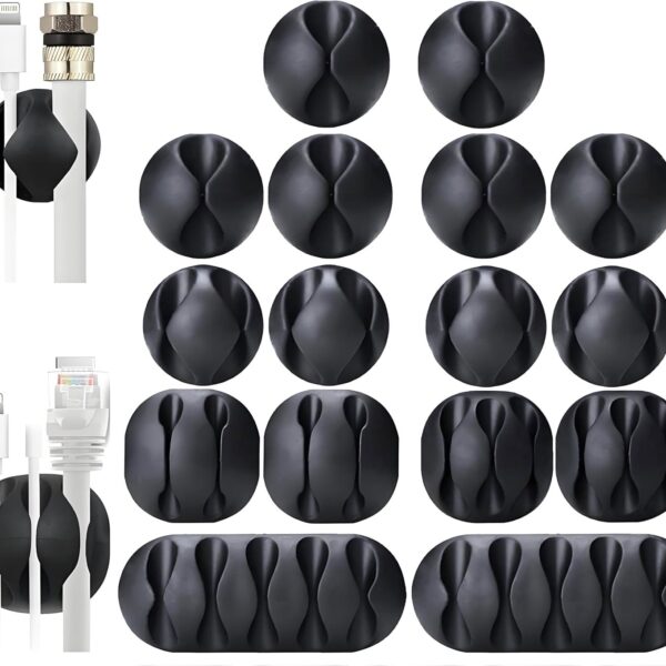 16-Pack Adhesive Cable Organizer Clips