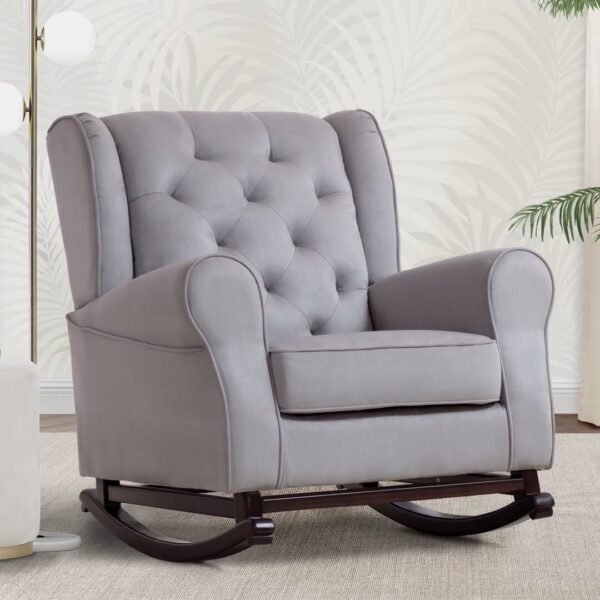 Nursery Rocking Chair, Dove Grey