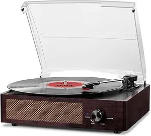 Portable Bluetooth Vinyl Record Player with Stereo Speakers