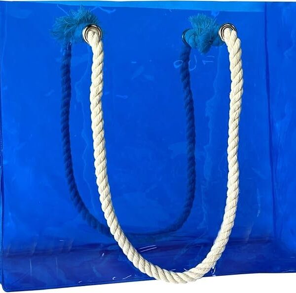 Clear PVC Tote Bag with Rope Handles