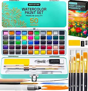 ARTISTRO Vivid Color Portable Watercolor Paint Set