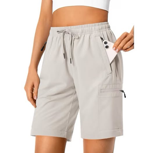 Women's Quick-Dry Hiking Cargo Shorts with Pockets