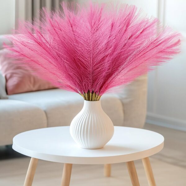 100-Piece Artificial Pampas Grass Set (Hot Pink)