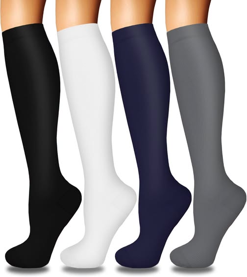 4-Pair Women's Compression Socks