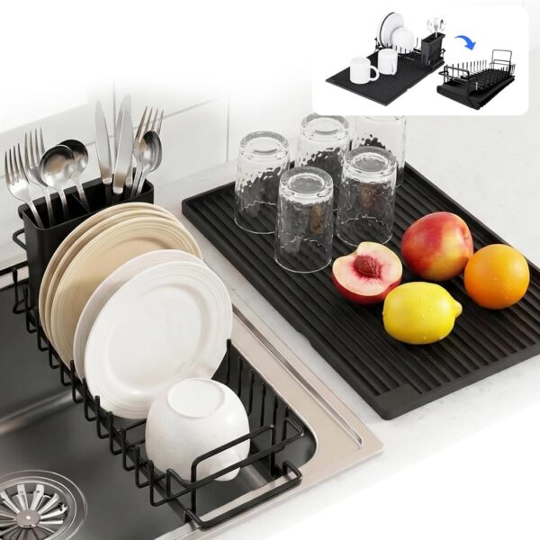 Expandable Over-the-Sink Dish Drying Rack