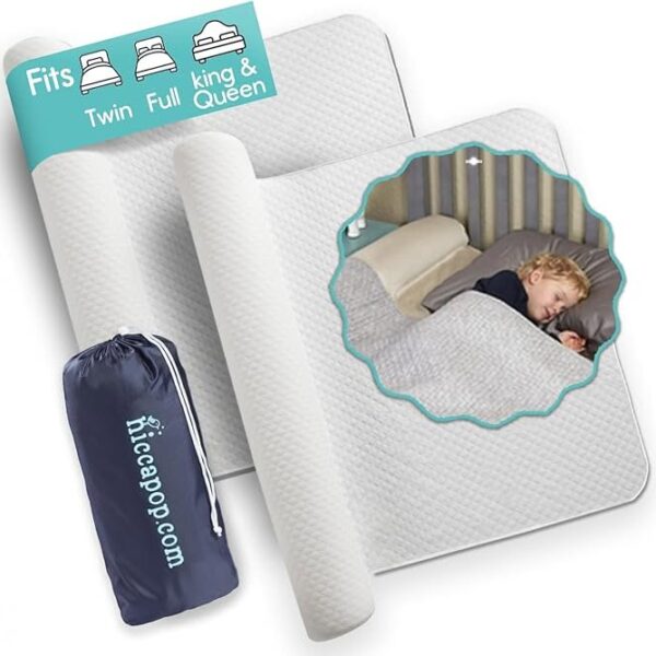 2-Pack Inflatable Bed Rail for Toddlers