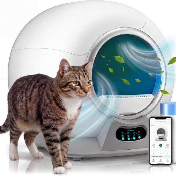 50%-Automatic Self Cleaning Litter Box for Multiple Cats