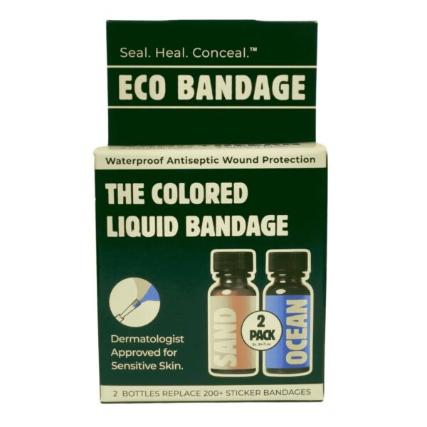 Liquid Bandage, Skin Tone & Vibrant Blue