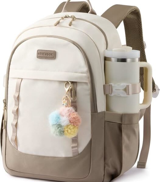 LOVEVOOK School Backpack for Teen Girls, Fits 15.6-Inch Laptop