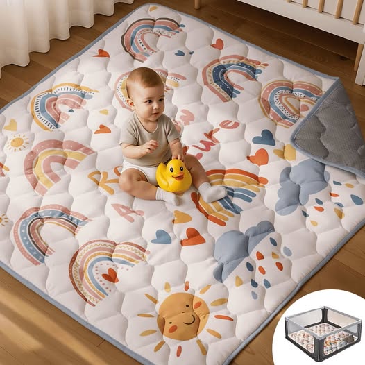Soft Cotton Baby Play Mat, 50" x 50"