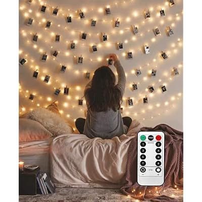 40% Off- 8 Modes Indoor Fairy String Lights for Hanging Photos Pictures Cards and Memos