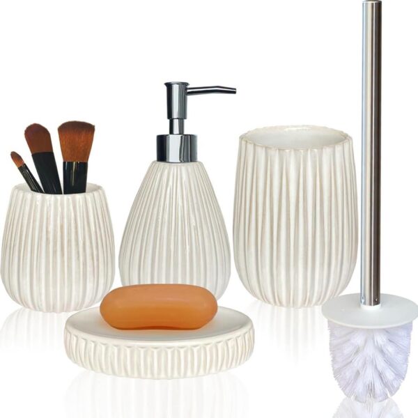 White Bathroom Set, Caahanjia Bathroom