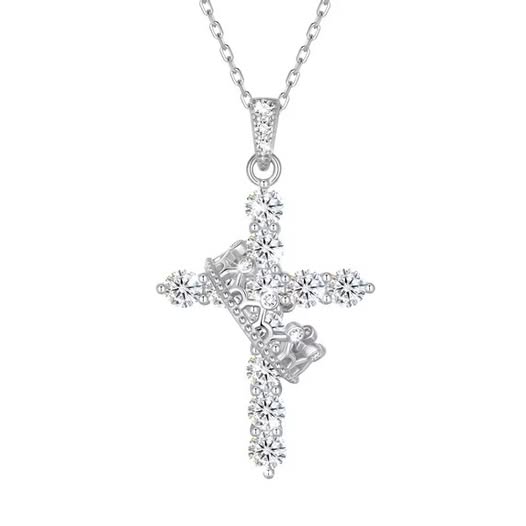 925 Sterling Silver Moissanite Pendant Necklace