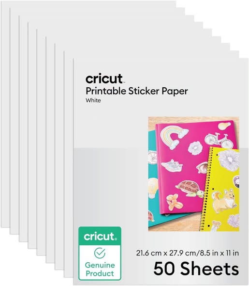 Cricut Printable Sticker Paper, 50 Sheets