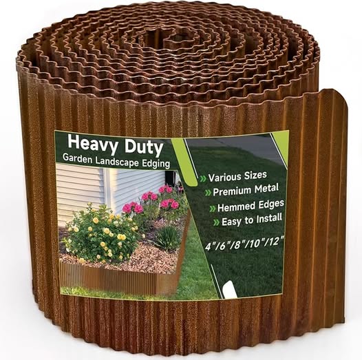 Corrugated Metal Garden Edging, 6" x 40 Ft