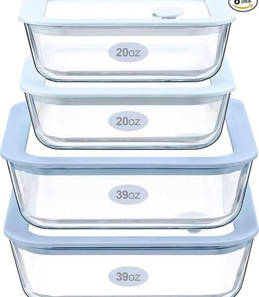 Glass Food Storage Container Set (4-Pack)