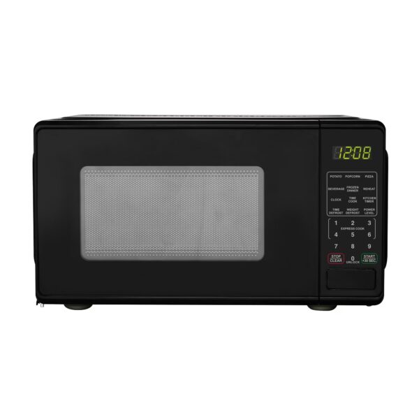 Walmart Mainstays 0.7 Cu ft Countertop Microwave Oven, 700 Watts, Black, New