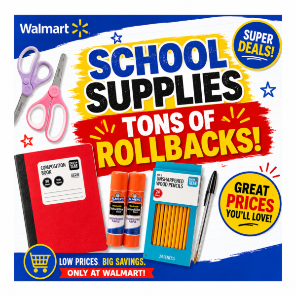 Walmart School Supplies Are Rolling Back!