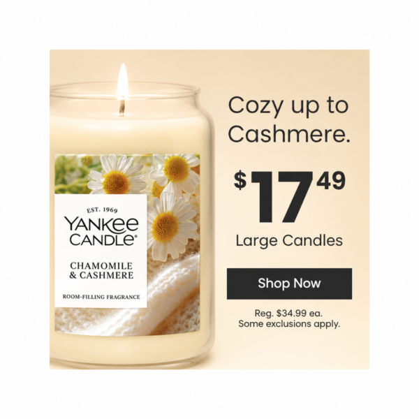 Yankee Candle Only $17.49 for LARGE jars