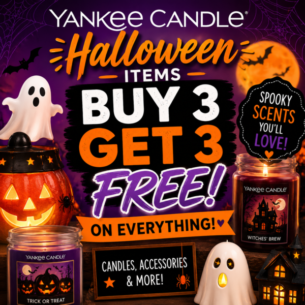 Yankee Candle is offering Buy 3, Get 3 FREE on EVERYTHING