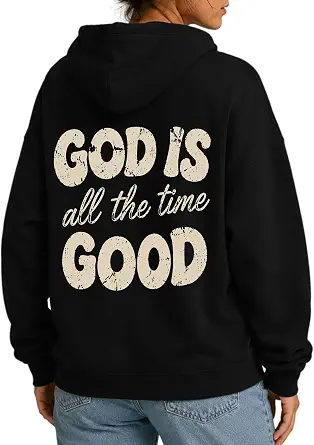 50% 0FF Women's & Men's "God Is Good" Fleece Christian Hoodie