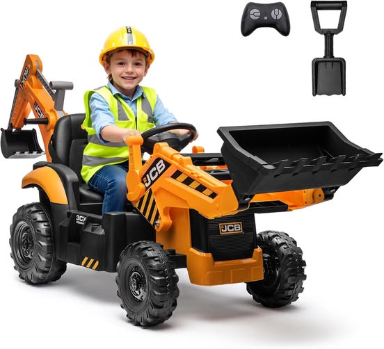 24V JCB 3CX Ride-On Excavator for Kids