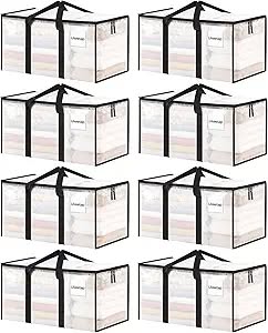 8-Pack Extra Large Storage Bins with Lids