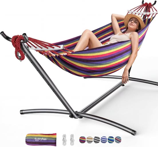 61% OFF Double Hammock with Steel Stand