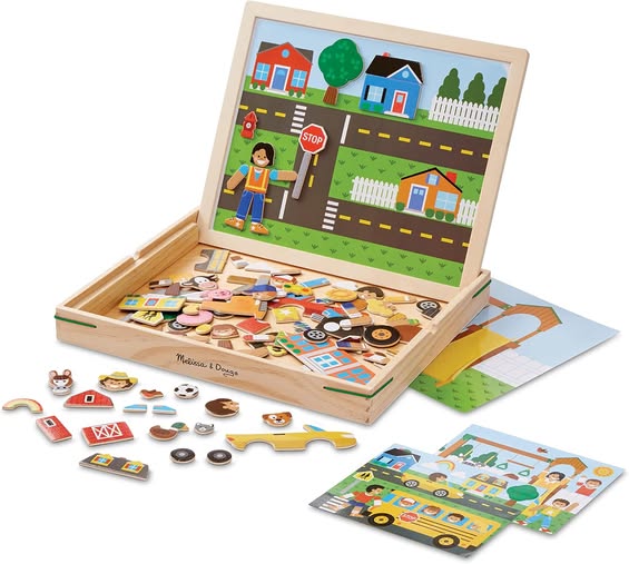 Melissa & Doug Wooden Magnetic Matching Picture Game