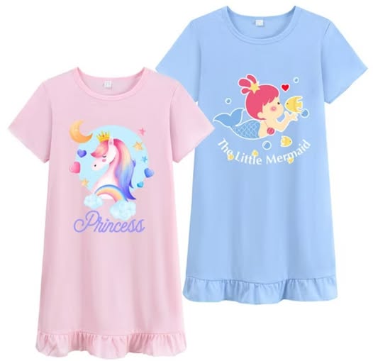 DDSOL 2-Pack Toddler Girls Nightgowns