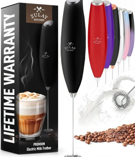 Zulay Kitchen Handheld Milk Frother