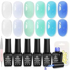 Beetles Blue Jelly Gel Nail Polish Set