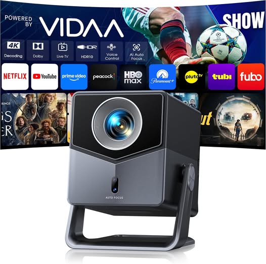 4K Smart Projector with Voice Control