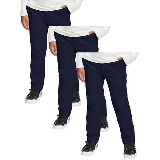 Boy's Stretch Slim Fit School Uniform Chino Pants