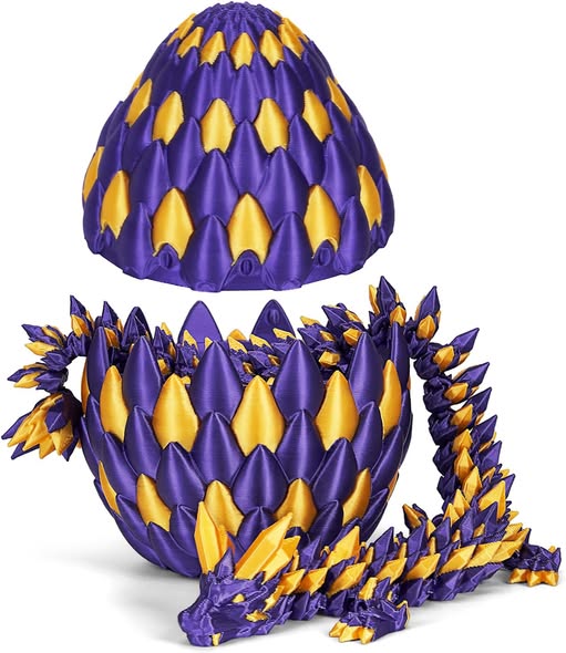 3D Printed Dragon Eggs with Articulated Dragon