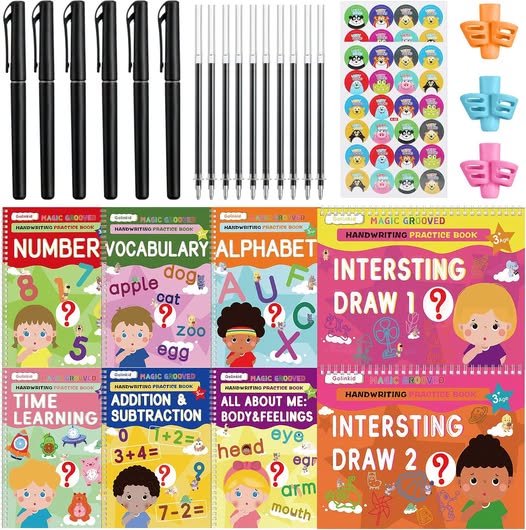 Golinkid Magic Grooved Handwriting Practice Books