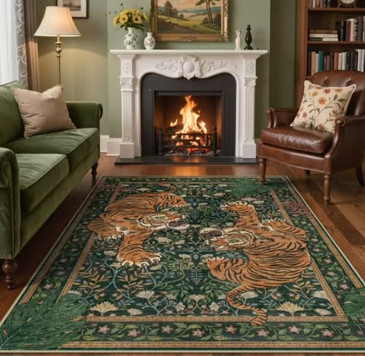5'x7' Tiger Area Rug