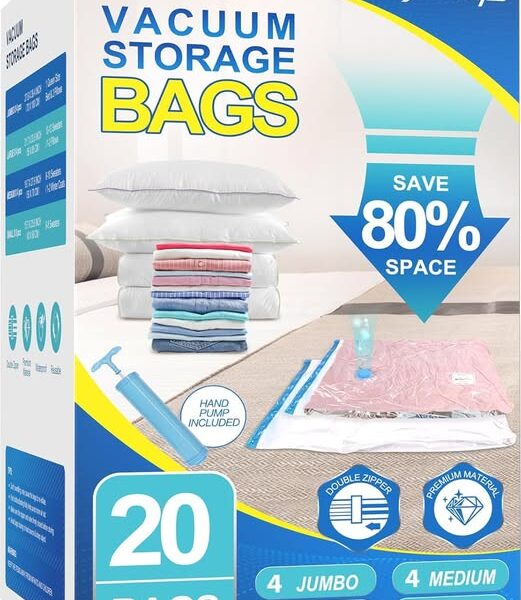 80% Space Saver Vacuum Storage Bags 20-Pack