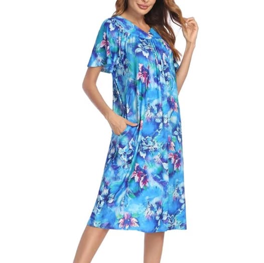 Womens House Dress Short Sleeve